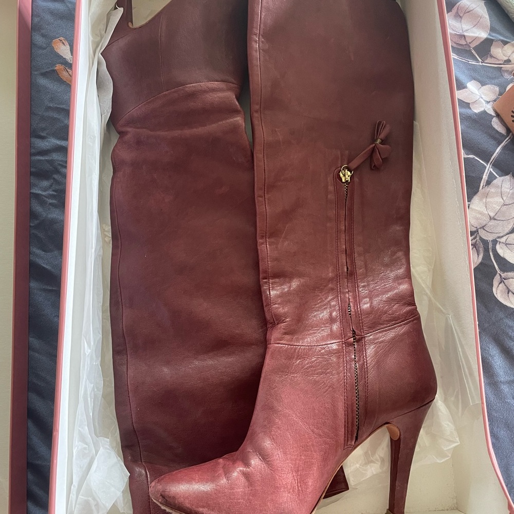 Burgundy Red Leather Women’s Boots beautiful & comfortable shoe